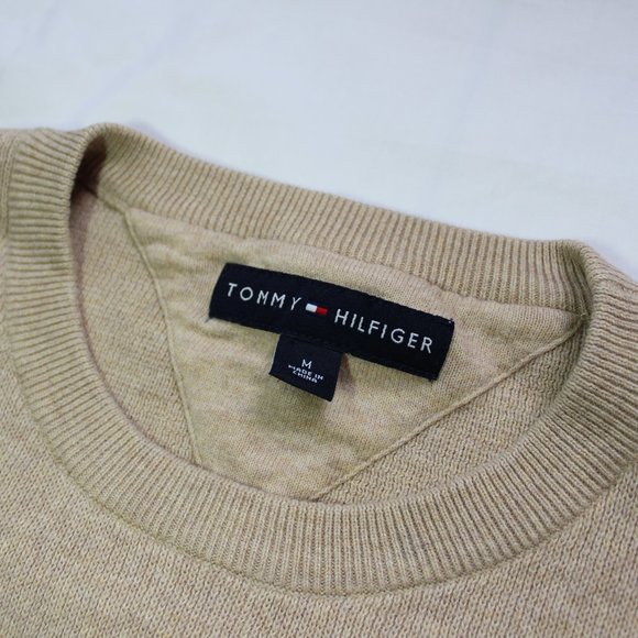 Tommy Hilfiger Beige/Cream Striped Crewneck Sweater - Picture 3 of 5